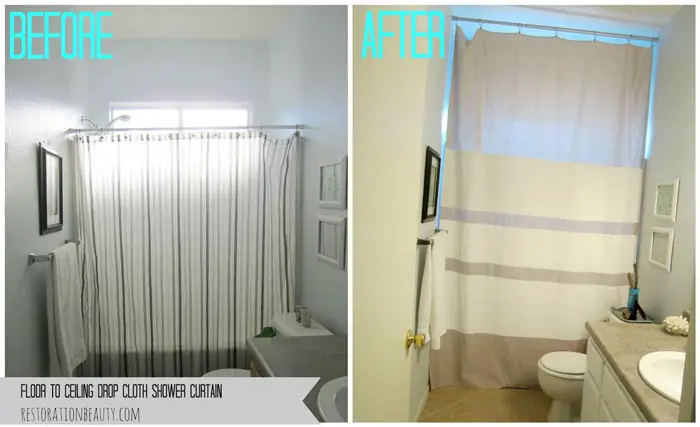 Diy Floor To Ceiling Shower Curtain